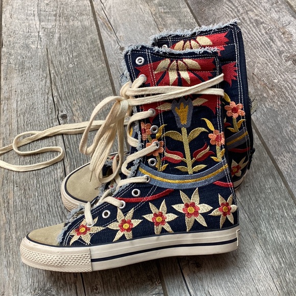 Johnny Was Shoes - Biya By Johnny Was Embroidered Hi-Top Sneakers *6